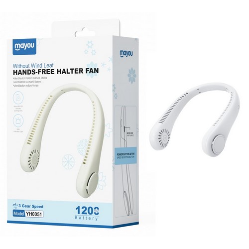 VENTILADOR MAYOU YH0051 CUELLO BLANCO RECARGABLE